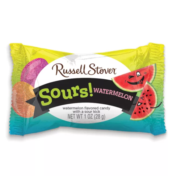 1 Oz. Solid White Fudge Sour Watermelon Egg