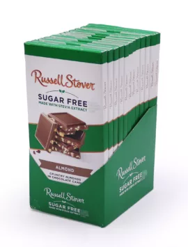3 Oz. Sugar Free Milk Chocolate Almond Tile Bar