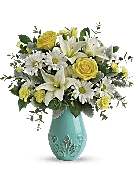 Aqua Dream Bouquet | Mixed Bouquets | Same Day Flower Delivery | Yellow | Teleflora