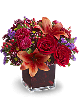 Autumn Grace Bouquet | Mixed Bouquets | Same Day Flower Delivery | Red | Teleflora