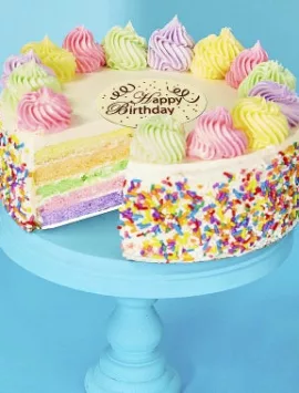 Bake Me A Wish! Happy Birthday Rainbow Cake 7"