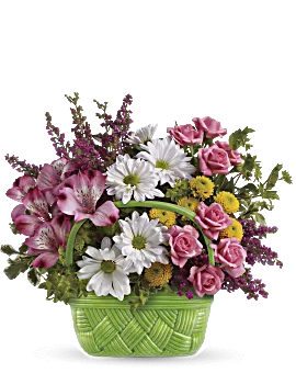 Basket Of Beauty Bouquet | Mixed Bouquets | Same Day Flower Delivery | Multi-Colored | Teleflora