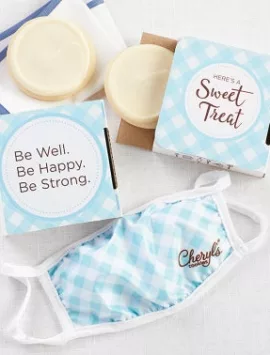Be Well Happy Strong Cookie Card With Face Mask Well