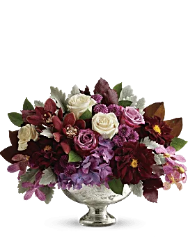 Beautiful Harvest Centerpiece Bouquet | Mixed Bouquets | Same Day Flower Delivery | Purple | Teleflora