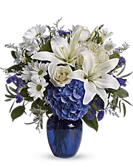 Beautiful In Blue Bouquet | Mixed Bouquets | Same Day Flower Delivery | Teleflora