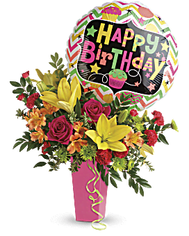 Birthday Bash Bouquet | Mixed Bouquets | Same Day Flower Delivery | Multi-Colored | Teleflora