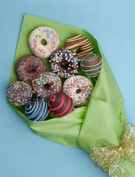 Birthday Chocolate Donut & Cake Pop Bouquet