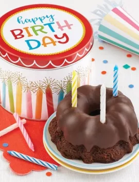 Birthday Mini Chocolate Cake And Gift Tin