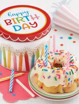 Birthday Mini Confetti Cake And Gift Tin