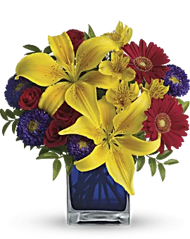 Blue Caribbean Bouquet | Mixed Bouquets | Same Day Flower Delivery | Teleflora