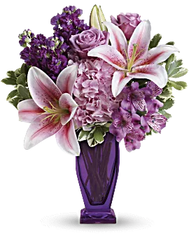 Blushing Violet Bouquet | Mixed Bouquets | Same Day Flower Delivery | Multi-Colored | Teleflora