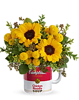 Campbell'sÂ® Warm Wishes Bouquet | Mixed Bouquets | Same Day Flower Delivery | Yellow | Teleflora