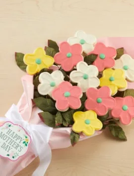 Cheryl's Buttercream Frosted Long Stemmed Cookie Flowers