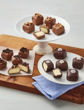 Chocolate-Dipped Cheesecake Bites