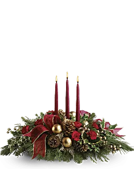 Christmas Centerpiece With Candles