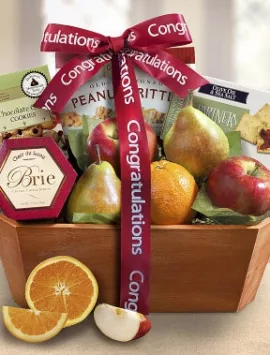 Congratulations From The Orchard Fruit Gift Basket