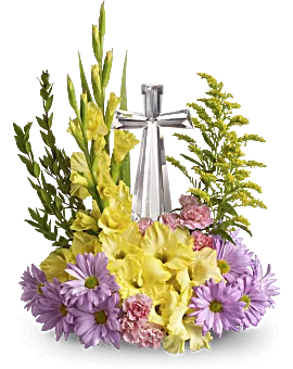 Crystal Cross Bouquet | Mixed Bouquets | Same Day Flower Delivery | Multi-Colored | Teleflora