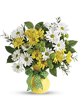 Daisies And Dots Bouquet | Mixed Bouquets | Same Day Flower Delivery | Yellow | Teleflora