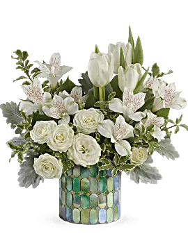Divine Mosaic Bouquet | Mixed Bouquets | Same Day Flower Delivery | White | Teleflora