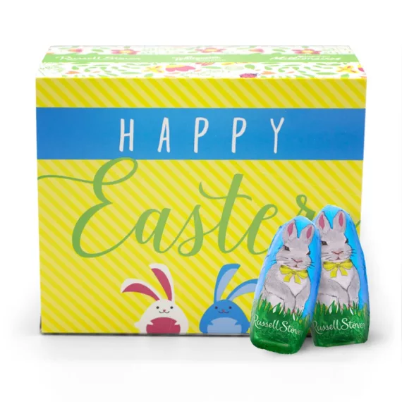 Easter Scene With Milk Chocolate Bunnies