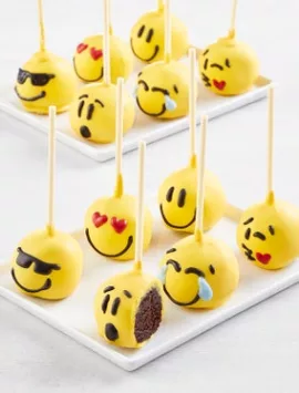 Emoticon Truffle Cake Pops - 12Pk