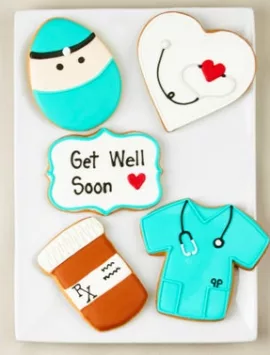 Feel Better Soon! Artisan Iced Cookies - Set Of 5