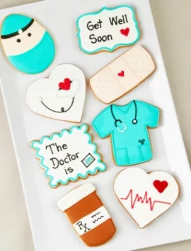 Feel Better Soon! Artisan Iced Cookies - Set Of 8