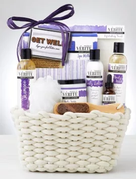 Feel Better Soon Denarii Lavender Spa Gift Basket Deluxe