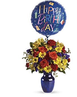 Fly Away Birthday Bouquet | Mixed Bouquets | Same Day Flower Delivery | Multi-Colored | Teleflora