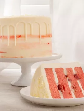Fresh Strawberry Cream Cheese Frosted Cake Tall 4 Lyr
