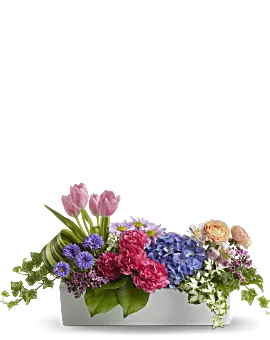 Garden Party Centerpiece | Mixed Bouquets | Same Day Flower Delivery | Multi-Colored | Teleflora