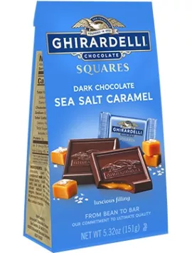 Ghirardelli Dark Chocolate Sea Salt Caramel SQUARES Medium Bags