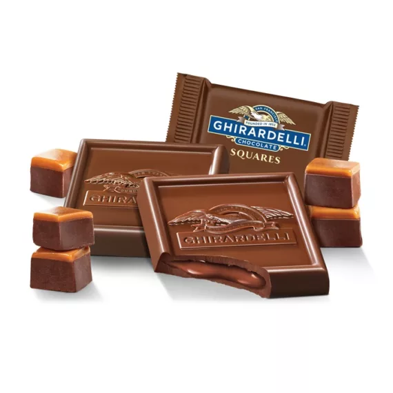 Ghirardelli Fudge Caramel Chocolate SQUARES Case Pack