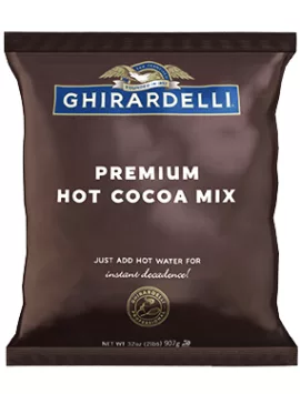 Ghirardelli Hot Cocoa Pouch - Just Add Water |  Case of 4 Bags - Flowerica®