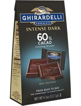Ghirardelli Intense Dark Chocolate 60% Cacao SQUARES Medium Bags