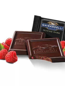 Ghirardelli Intense Dark Raspberry Radiance Chocolate SQUARES Case Pack