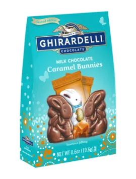 Ghirardelli Milk Chocolate Caramel Bunnies 2-piece Gift Bags