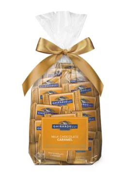 Ghirardelli Milk Chocolate Caramel SQUARES Gift Bag