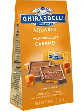 Ghirardelli Milk Chocolate Caramel SQUARES Medium Bags