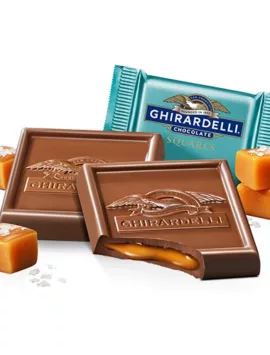 Ghirardelli Milk Chocolate Sea Salt Caramel SQUARES Case Pack