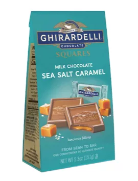 Ghirardelli Milk Chocolate Sea Salt Caramel SQUARES Medium Bags