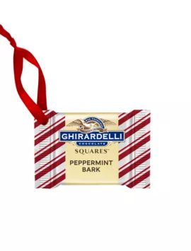 Ghirardelli Peppermint Bark Square Keepsake Ornament - Flowerica®