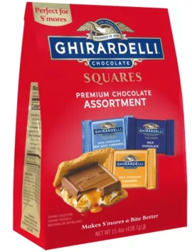 Ghirardelli S'mores Chocolate Caramel SQUARES Extra Large Bag - Flowerica®