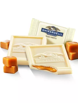 Ghirardelli White Chocolate Caramel SQUARES Case Pack