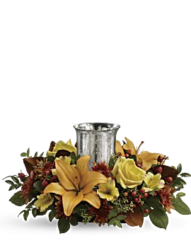 Glowing Gathering Centerpiece | Mixed Bouquets | Same Day Flower Delivery | Multi-Colored | Teleflora