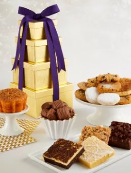 Gold Bakery Gift Tower