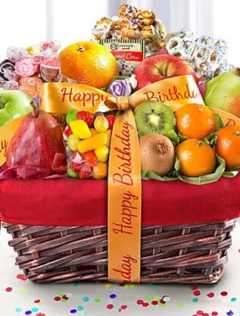 Happy Birthday Gourmet Fruit Basket