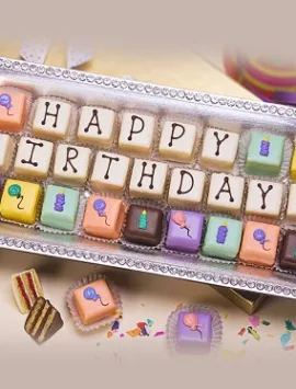 Happy Birthday Petits Fours - 36Ct