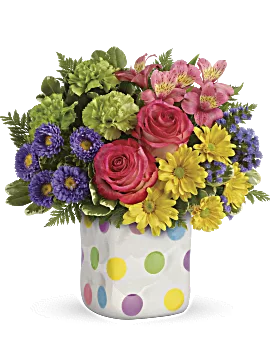 Happy Dots Bouquet | Mixed Bouquets | Same Day Flower Delivery | Multi-Colored | Teleflora