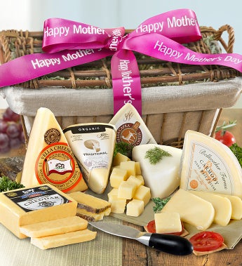 Happy Mother's Day Premium Cheeses Gift Basket Mother's